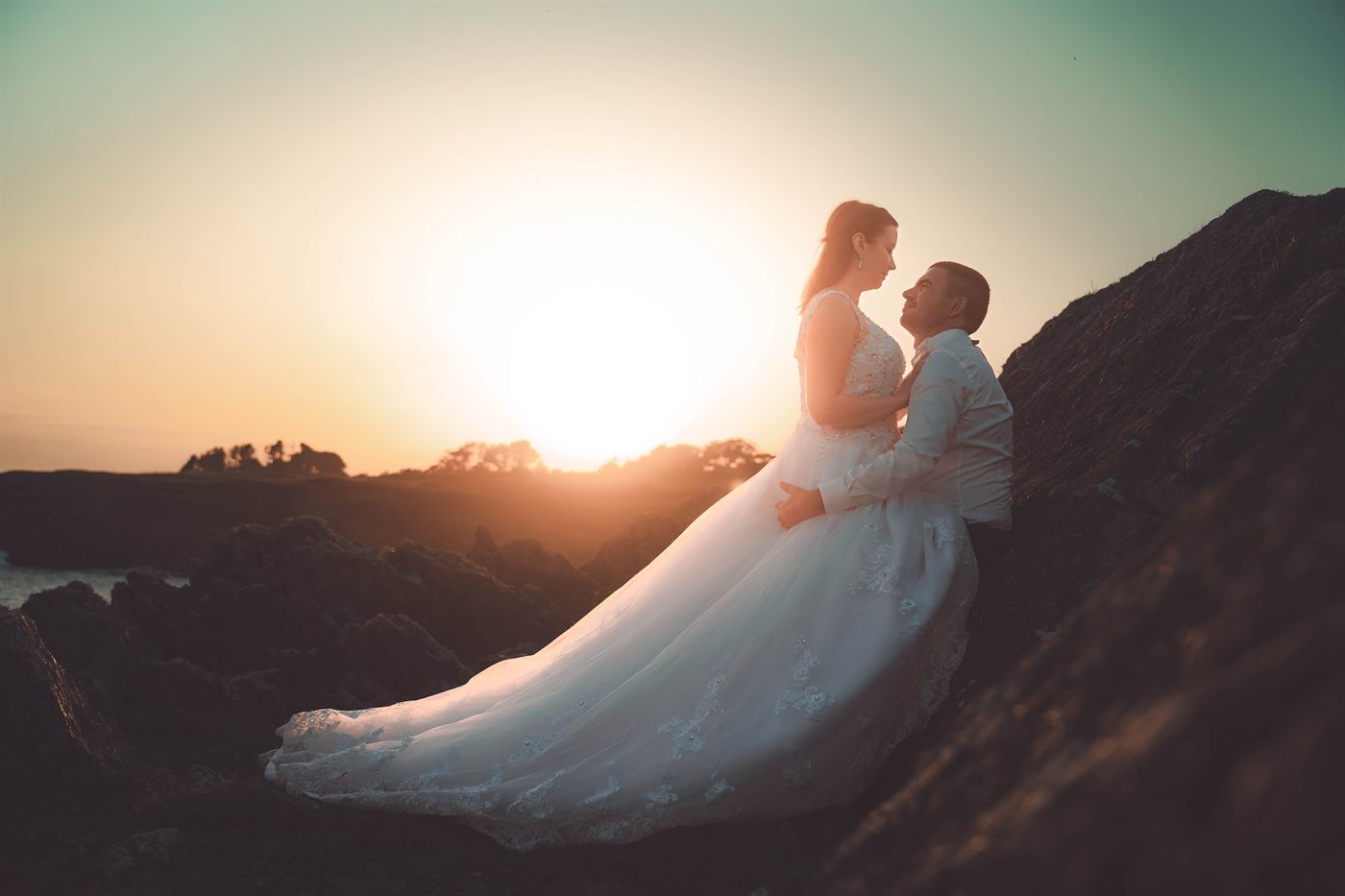 Portrait de couple en lumière naturelle